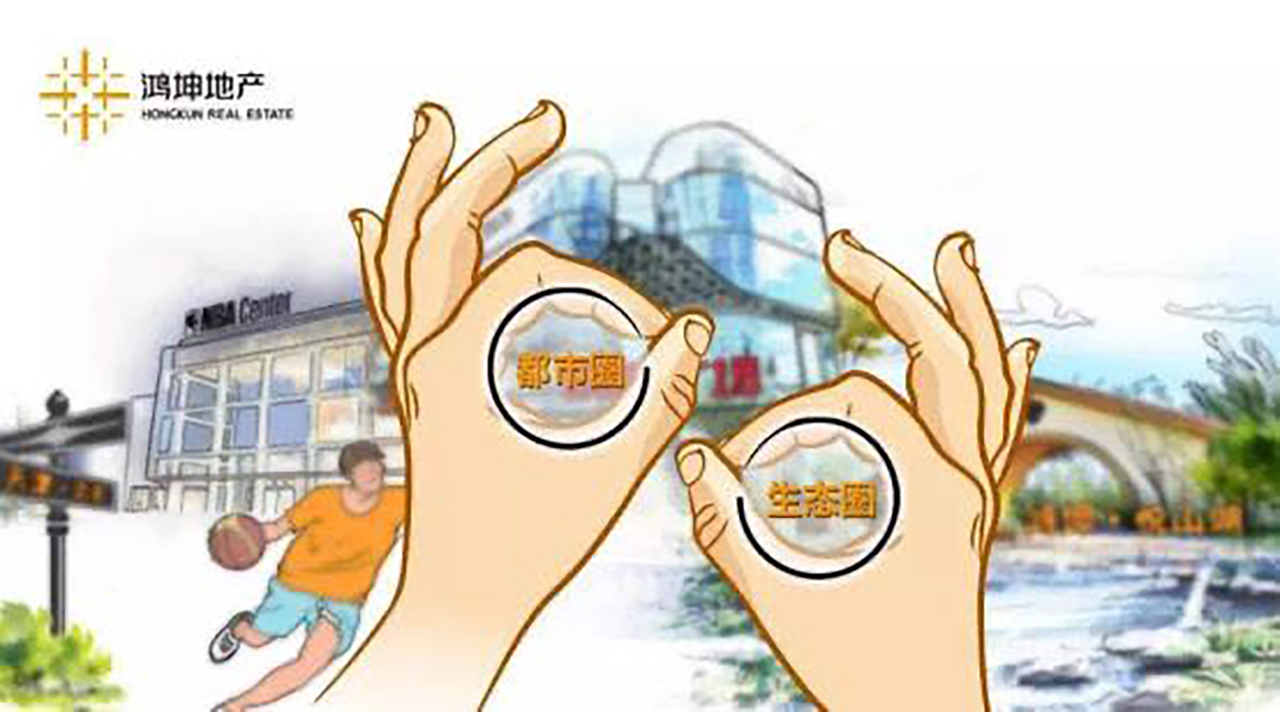 鴻坤地產雙圈戰略示意圖